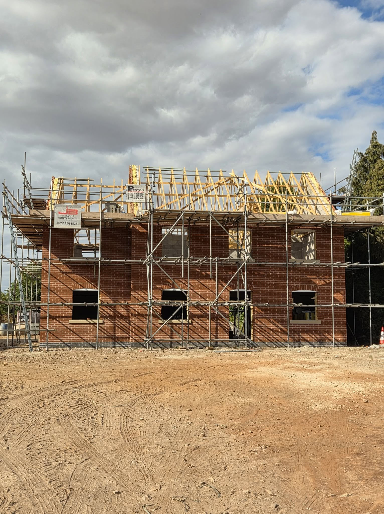 New build under construction, Nottinghamshire